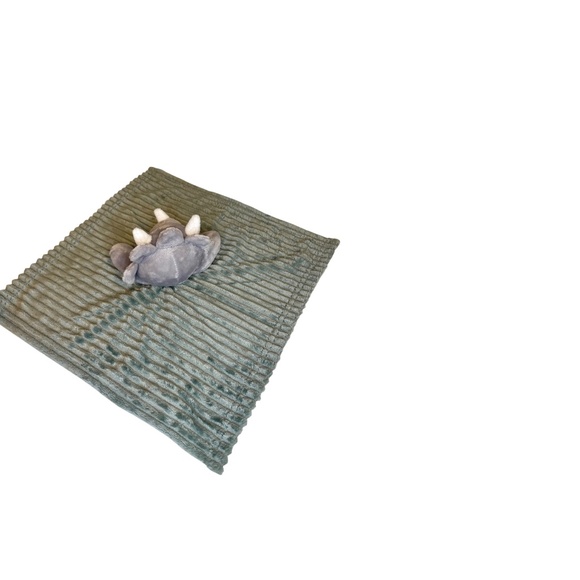 Modern Baby Triceratops Dinosaur Lovey Security Blanket Green Gray 2022 - Picture 7 of 10